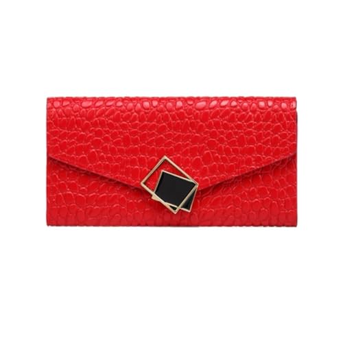 Lejdi Damen-Business-Geldbörsen, Geldscheinklammern, Kartenetuis aus echtem Leder, Handtaschen, Geld-Organizer, Geldbörsen (Color : Red) von Lejdi