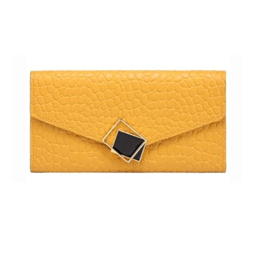 Lejdi Damen-Business-Geldbörsen, Geldscheinklammern, Kartenetuis aus echtem Leder, Handtaschen, Geld-Organizer, Geldbörsen (Color : Yellow) von Lejdi