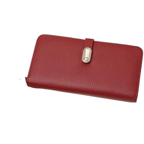 Lejdi Damen-Business-Geldbörsen, Handtaschen aus Rindsleder, Geldbörsen, Geldklammern aus echtem Leder (Color : Red) von Lejdi