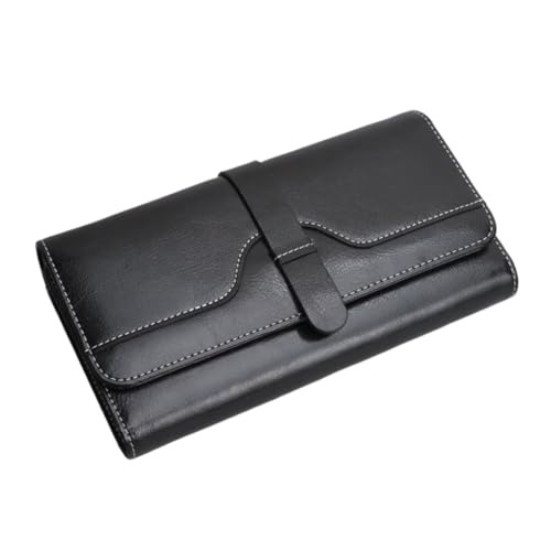 Lejdi Damen-Business-Geldbörsen aus echtem Leder, Geldscheinklammern, Münzgeldbörsen, Kartenetuis, Handtaschen, Abendtaschen (Color : Black) von Lejdi