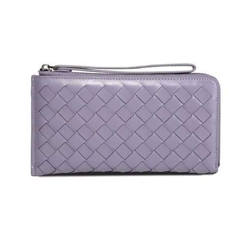 Lejdi Damen-Geldbörsen, Geldklammern, Business-Geldbörsen, Handtaschen aus echtem Leder, Kartenetuis, Abendtaschen (Color : Purple) von Lejdi