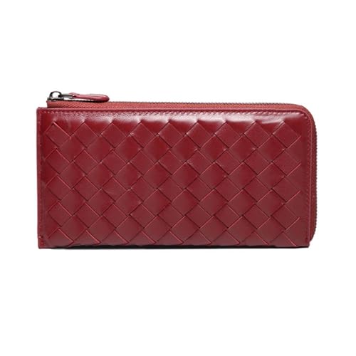 Lejdi Damen-Geldbörsen, Geldklammern, Business-Geldbörsen, Handtaschen aus echtem Leder, Kartenetuis, Abendtaschen (Color : Red) von Lejdi