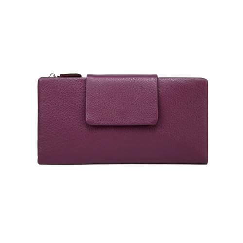 Lejdi Damen-Geldbörsen, Geldklammern, echtes Leder, Business-Geldbörsen, Block-Geldbörse, Geld-Organizer, Abendtaschen, Geldbörse (Color : Purple) von Lejdi