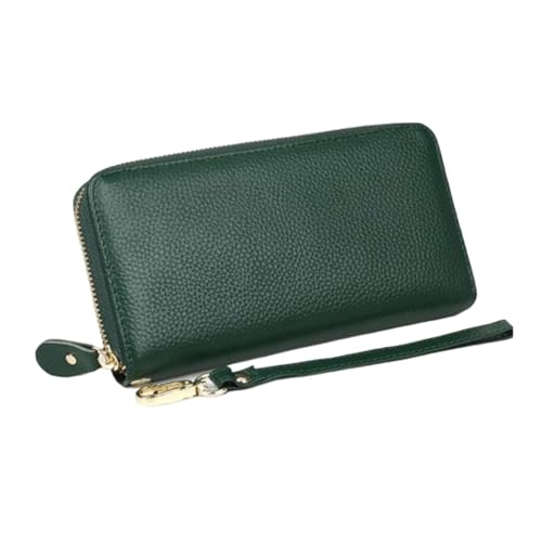 Lejdi Damen Geldbörsen aus Rindsleder, Geldscheinklammern, Kartenetuis aus echtem Leder, Handtaschen, Geld-Organizer(Green) von Lejdi