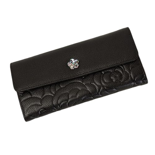 Lejdi Damen-Geldklammern, Business-Geldbörsen, Kartenetuis aus echtem Leder, Handtaschen, Geldbeutel, Geldbörsen (Color : Black) von Lejdi