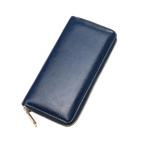 Lejdi Damen-Geldscheinklammern, Geldbörsen, Business-Handtaschen, Kartenetuis, Münzbörsen, echtes Leder, Geld-Organizer, Taschen (Color : Blue) von Lejdi