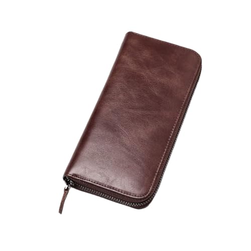 Lejdi Damen-Geldscheinklammern, Geschäftsbrieftaschen, echtes Leder, Kartenetuis, Handtaschen, Geldtaschen, Münzbörsen, 20,6 cm (Color : Brown) von Lejdi