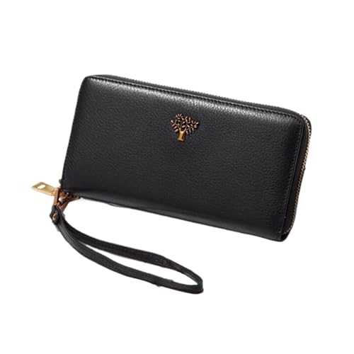 Lejdi Damen Handtaschen Geldbörsen Echtleder Abendtaschen Geldbörsen Kartenetuis Lange Geldklammern(Black) von Lejdi
