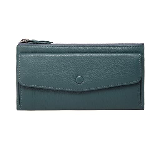 Lejdi Damenhandtaschen, Geldbörsen, Geldbörsen aus echtem Leder, Lange Geldklammern, Kartenetuis, Geld-Organizer (Color : Blue) von Lejdi