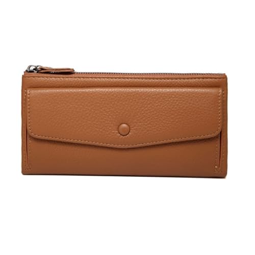 Lejdi Damenhandtaschen, Geldbörsen, Geldbörsen aus echtem Leder, Lange Geldklammern, Kartenetuis, Geld-Organizer (Color : Brown) von Lejdi