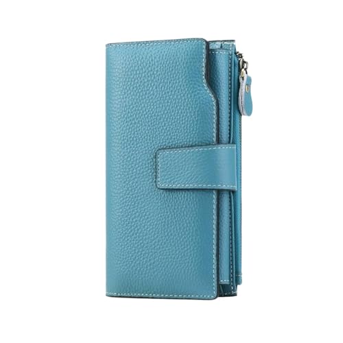 Lejdi Geld-Organizer, Geldbörsen, Geldklammern for Damen, Geldbörsen, Handtaschen, Blockier-Geldbörse, Kartenetuis aus echtem Leder(Blue) von Lejdi