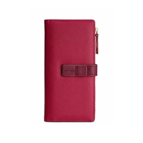 Lejdi Geld-Organizer Geldbörsen for Damen Brieftaschen Kartenetuis Lederhandtaschen Abendtaschen Geldklammern(Red) von Lejdi