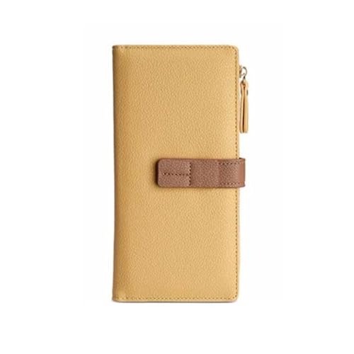 Lejdi Geld-Organizer Geldbörsen for Damen Brieftaschen Kartenetuis Lederhandtaschen Abendtaschen Geldklammern(Yellow) von Lejdi
