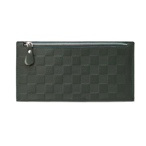 Lejdi Geld-Organizer for Damen, echtes Leder, Lange Geldklammern, Geldbörsen, Handtaschen(Green) von Lejdi