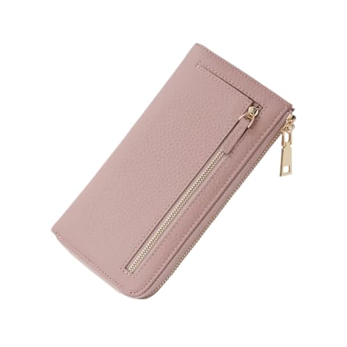 Lejdi Geldbörsen Damen Geldklammern Kartenetuis aus echtem Leder Geldbörsen Blocking Wallet Geld-Organizer Handtaschen 7,9 Zoll(Pink) von Lejdi