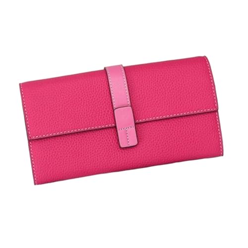 Lejdi Geldbörsen Damen Geldklammern Kartenetuis aus echtem Leder Geldbörsen Handtaschen Blocking Wallet Geld-Organizer 7,5 Zoll(Pink) von Lejdi
