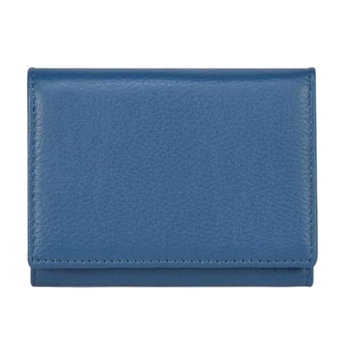 Lejdi Geldbörsen Damen Kleine Geldklammern Kartenetuis aus echtem Leder Geldbörsen Handtaschen Blockierende Geldbörse Geld-Organizer(Blue) von Lejdi
