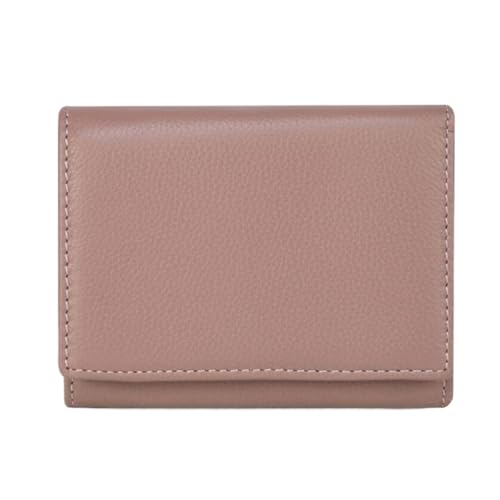 Lejdi Geldbörsen Damen Kleine Geldklammern Kartenetuis aus echtem Leder Geldbörsen Handtaschen Blockierende Geldbörse Geld-Organizer(Pink) von Lejdi