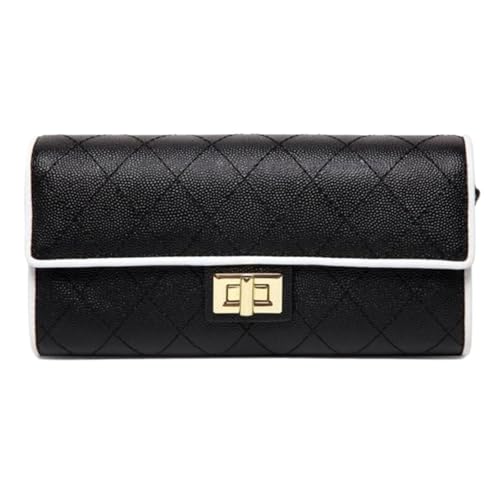 Lejdi Geldbörsen Echtleder Abendtaschen Geldbörsen Handtaschen Damen Rindsleder Schultertaschen Geldklammern(Black) von Lejdi