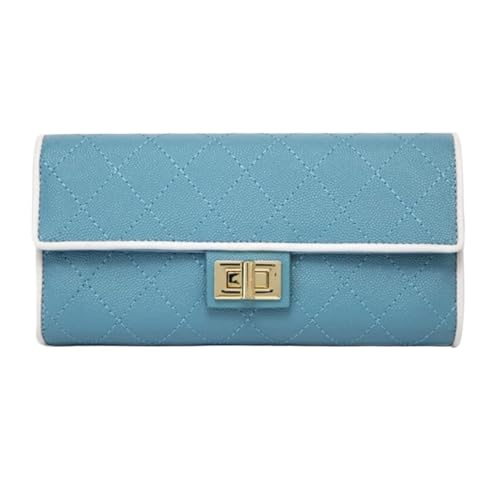 Lejdi Geldbörsen Echtleder Abendtaschen Geldbörsen Handtaschen Damen Rindsleder Schultertaschen Geldklammern(Blue) von Lejdi