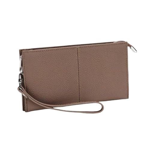 Lejdi Geldbörsen Geld-Organizer Handtaschen Geldklammern for Damen Kartenetuis aus echtem Leder 7,9 Zoll(Brown) von Lejdi