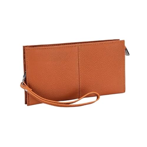 Lejdi Geldbörsen Geld-Organizer Handtaschen Geldklammern for Damen Kartenetuis aus echtem Leder 7,9 Zoll(Yellow) von Lejdi