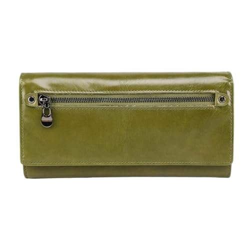 Lejdi Geldbörsen Geldbörsen for Damen Geldklammern Handtaschen Abendtaschen Kartenetuis aus echtem Leder(Green) von Lejdi