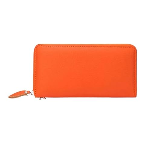 Lejdi Geldbörsen Geldbörsen for Damen Geldklammern Handtaschen Kartenetuis aus echtem Leder Geld-Organizer Abendtaschen(Orange) von Lejdi