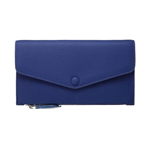 Lejdi Geldbörsen Geldbörsen for Frauen Geldklammern Kartenetuis aus echtem Leder Handtaschen Geld-Organizer 7,7 Zoll(Blue) von Lejdi