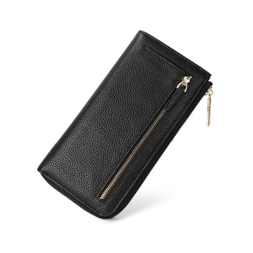 Lejdi Geldbörsen Handtaschen Geldbörsen for Damen Geldklammern Abendtaschen aus echtem Leder Kartenetuis(Black) von Lejdi