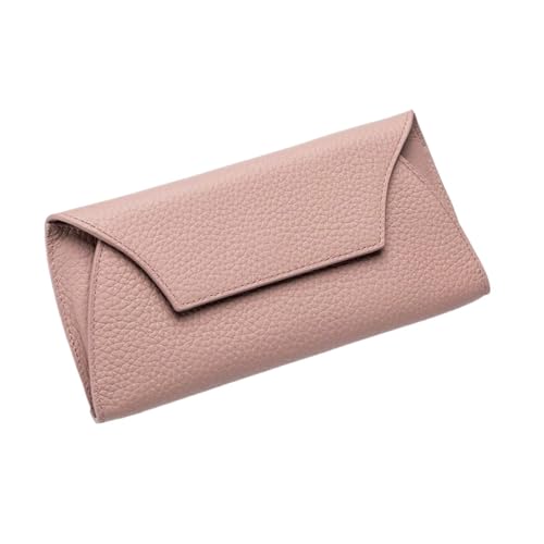 Lejdi Geldbörsen Handtaschen Geldbörsen for Frauen Geldklammern Echtes Leder Abendtaschen Kartenetuis 8,1 Zoll(Pink) von Lejdi