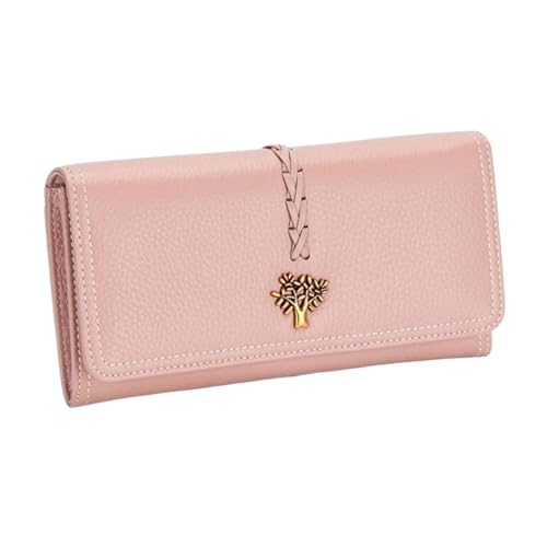Lejdi Geldbörsen for Damen Geldklammern Rindsleder Geldbörsen Kartenetuis aus echtem Leder Business-Handtaschen Abendtaschen(Pink) von Lejdi