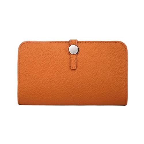 Lejdi Geldklammern Damen Business Rindsleder Lange Geldbörsen Echtes Leder Blocking Wallet Kartenetuis Geldbörse (Color : Brown) von Lejdi