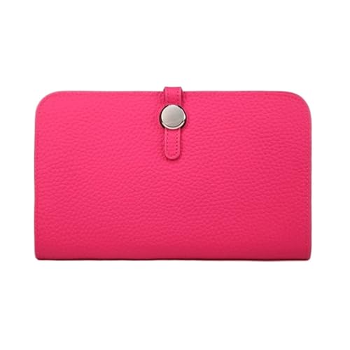 Lejdi Geldklammern Damen Business Rindsleder Lange Geldbörsen Echtes Leder Blocking Wallet Kartenetuis Geldbörse (Color : Red) von Lejdi