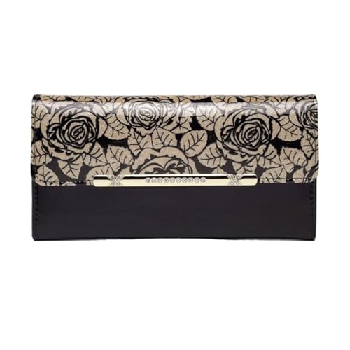Lejdi Geldklammern Geldbörsen for Damen Geldbörsen Abendtaschen Handtaschen Kartenetuis aus echtem Leder(Gold) von Lejdi