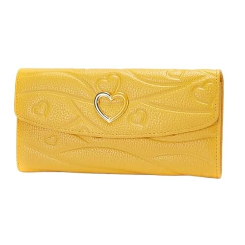 Lejdi Geldklammern for Damen, Kartenetuis, Geldbörsen for Frauen, Hochzeitsgeldbörsen, Abendhandtaschen aus echtem Leder(Yellow) von Lejdi