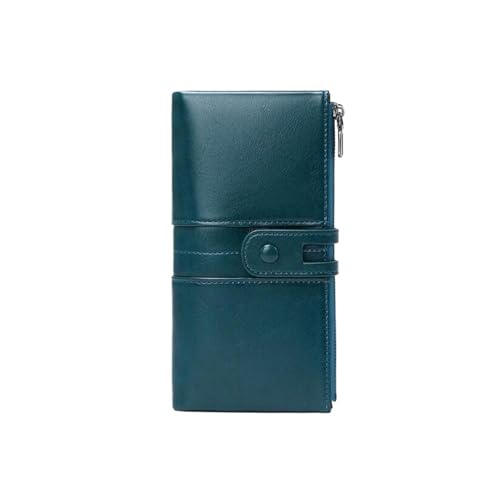 Lejdi Handtaschen Business-Geldbörsen Damen Geldklammern Leder Kartenetuis Geldbörsen Blocking Wallet Geld-Organizer 7,9 Zoll(Blue) von Lejdi