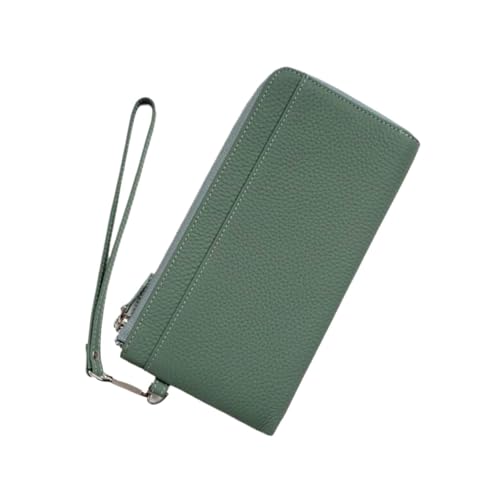 Lejdi Handtaschen Damen Geldbörsen Geldklammern Echtleder Kartenetuis Geldbörsen Geld Organizer 8 Zoll(Green) von Lejdi