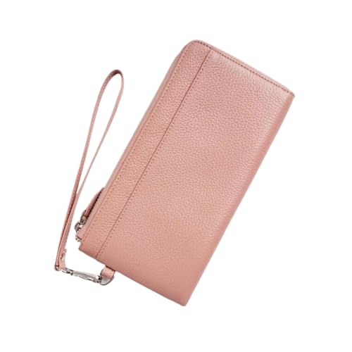 Lejdi Handtaschen Damen Geldbörsen Geldklammern Echtleder Kartenetuis Geldbörsen Geld Organizer 8 Zoll(Pink) von Lejdi