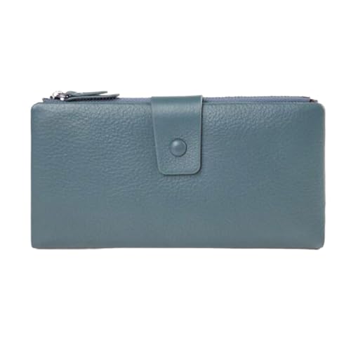 Lejdi Handtaschen for Damen, Geldbörsen, Geldklammern aus echtem Leder, Kartenetuis, Geldbörsen, Abendtaschen, Geld-Organizer aus Rindsleder(Blue) von Lejdi