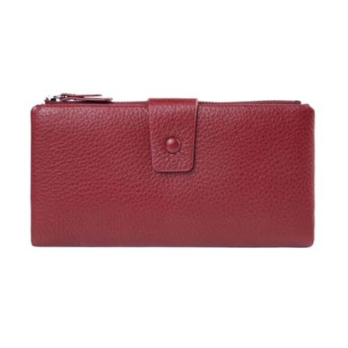 Lejdi Handtaschen for Damen, Geldbörsen, Geldklammern aus echtem Leder, Kartenetuis, Geldbörsen, Abendtaschen, Geld-Organizer aus Rindsleder(Red) von Lejdi