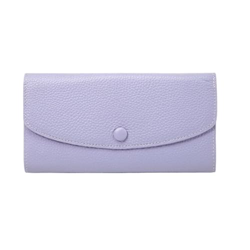 Lejdi Kartenetuis Damen Rindsleder Geldscheinklammern Geldbörsen Leder Blocking Wallet Geldbörse Geldorganisatoren (Color : Purple) von Lejdi