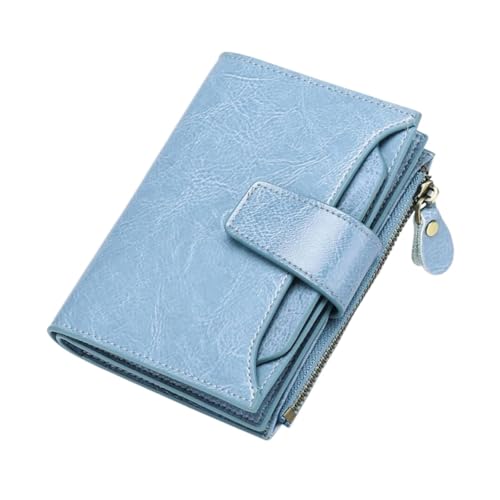 Lejdi Kleine Geld-Organizer, Geldklammern for Damen, Geldbörsen, Kartenetuis aus echtem Leder, Geldbörsen, Blockiergeldbörse, Handtaschen(Blue) von Lejdi