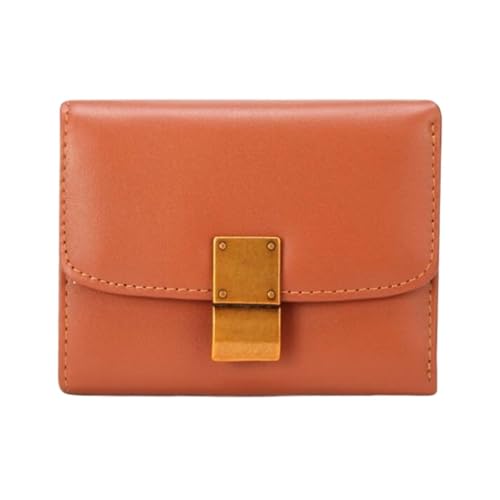 Lejdi Kleine Geld-Organizer, Geldklammern for Damen, Geldbörsen, Kartenetuis aus echtem Leder, Geldbörsen, Handtaschen, Blockier-Geldbörse(Brown) von Lejdi