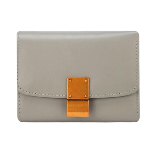 Lejdi Kleine Geld-Organizer, Geldklammern for Damen, Geldbörsen, Kartenetuis aus echtem Leder, Geldbörsen, Handtaschen, Blockier-Geldbörse(Gray) von Lejdi