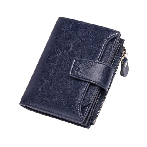 Lejdi Kleine Geldbörsen Damen Geldklammern Kartenetuis aus echtem Leder Geldbörsen Handtaschen Geld-Organizer 5,1 Zoll(Blue) von Lejdi