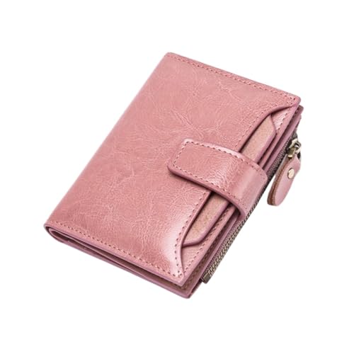 Lejdi Kleine Geldbörsen Damen Geldklammern Kartenetuis aus echtem Leder Geldbörsen Handtaschen Geld-Organizer 5,1 Zoll(Pink) von Lejdi