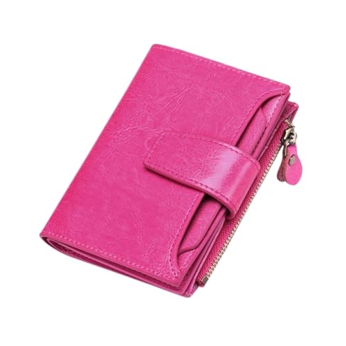 Lejdi Kleine Geldbörsen Damen Geldklammern Kartenetuis aus echtem Leder Geldbörsen Handtaschen Geld-Organizer 5,1 Zoll(Red) von Lejdi