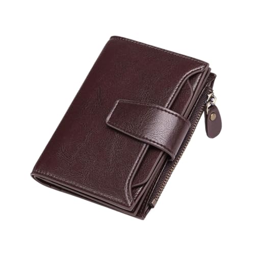 Lejdi Kleine Geldbörsen Geldklammern for Damen Kartenetuis aus echtem Leder Geldbörsen Geld-Organizer Handtaschen(Brown) von Lejdi