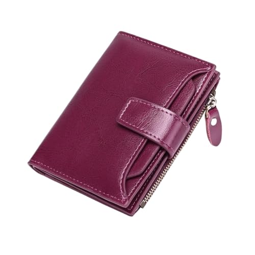Lejdi Kleine Geldbörsen Geldklammern for Damen Kartenetuis aus echtem Leder Geldbörsen Geld-Organizer Handtaschen(Purple) von Lejdi